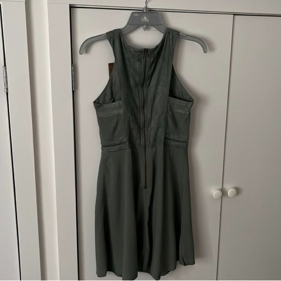 LNWT Francesca’s Fit and Flare Olive Dress, Size S - Picture 3 of 3